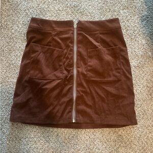 SHEIN Chocolate Brown Corduroy Pencil Skirt